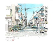 水彩画에 있는 哲雄 吉留님의 핀 - 2023 | 어반 아트, 스케치, 어반 스케쳐스