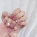 Korean Nail Art Idea #labeau_nail #Akiwarinda | 한국 네일 아트, 네일 컬러, 화려한 네일