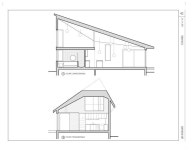 전원주택 ｜ 언니에게 잘 어울리는 여동생이 생기다. The Sisters House by Anik Péloquin architecte | 작은 집, 집, 지붕 모양