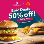 McDonald&#8217;s &#8211; Epic Deals: Get 50% Off via Foodpanda | Food poster design, Food graphic design, Social media... 