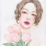 소녀캐릭터에 있는 kayoung kim님의 핀 | 그림, 색연필 그림, 그림 낙서