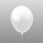 Globo blanco aislado en transparente Vec... | Premium Vector #Freepik #vector #abstracto #luz #globo #blanco | Globos blancos... 