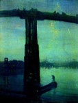 JAMES ABBOTT McNEILL WHISTLER Old Battersea Bridge (c. 1872) | 녹턴, 그림, 물