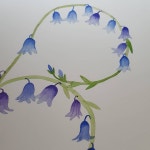 B_bell flower . On process . #alphabet #caligraphy #bluebell #bellflower #watercolor #etsy #studioblur #floralhangeul #flower #painting... 