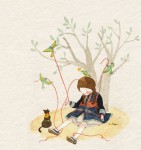 로뎀나무 아래에서.. by 초록담쟁이 on | Cat art, Illustration, Cute art