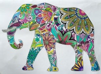 Pin de 해지연 en 도안 | Elefantes pintados, Elefantes bordados, Elefantes
