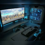 minimalist pc gaming setup - Google Search... 컴퓨터 방, 공학, 게임방