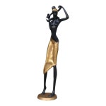 Bronze African Lady Carrying a Boy by K. Hagenauer | 목공예