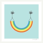 Be Positive  Print par ilovedoodle sur Etsy, $30,00 | 무지개
