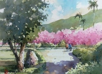 郭金昇 Guo Kim Seung | 풍경 수채화, 수채화 풍경, 수채화