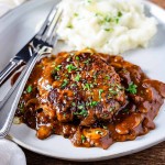 Easy Salisbury Steak with Mushroom Gravy - Dishes With Dad | Recipe | Salisbury steak, Easy salisbury steak, Mushroom gravy