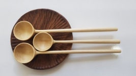 Pin by Allison Lim on 우드카빙 in 2021 | Salad servers, Tableware, Measuring spoons