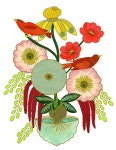 Bouquet Study #2: Colorful floral bouquet art print (30.00 USD) by MaryOMalleyArt | 아트