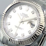 ROLEX DATEJUST ll 116334 STEEL 41 mm SILVER DIAMOND DIAL FLUTED BEZEL #Rolex | 시계