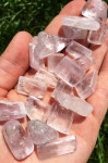 pink kunzite crystal (extra quality) kunzite crystal tumbled stones - healing crystals and stones - | 아트