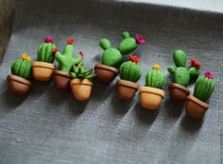 다양한 스타일로 만드는 선인장 의 매력 : 네이버 블로그 - 2020 | 폴리머 클레이 미니어처, 점토 공예품, 폴리머클레이 아트