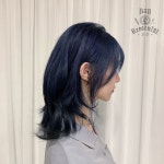 #홍대염색#홍대레이어드컷#애쉬블루 #네이비염색#탈색#염색#고은쌤(이미지 포함) | 머리 색깔, 머리, 탈색