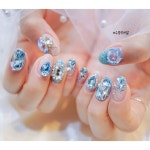 청담동네일샵 💗수블링네일💗 บน Instagram: “완전 완전 엘사네일❄ 모두 다 얼려 버릴것만 같은 진짜 겨울 왕국 같은 네일이죠😁 다들... 