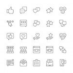 Premium Vector | Set of feedback line icons. thumb up, like, dislike, hearts, chat, sms and more. | 라인 아이콘, 아이콘, 하트