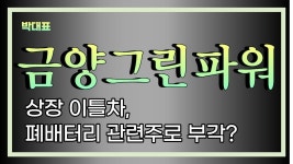 #연료전지 관련주 #금양그린파워 SK와의 연결고리로 #폐배터리 관련주로 부각? 상장 이틀차 흐름의 핵심은 그것보단... - 2023 | 상장, 연료전지, 폐