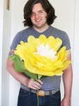 JUMBO FLOWER - handmade oversized tissue paper flower - unique paper sculpture - gift idea - first anniversary | 파티