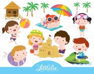 Clipart de plage dété  aire de jeu pour lété  17024 | Etsy - 2021 | 유치원 아이디어, 어린이 그림 그리기, 유아 미술