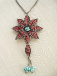 Micro macrame 8 leaves flower. $30.00, via Etsy. | 마크라메 팔찌, 매듭, 악세사리