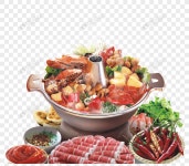 냄비 신선로 야채 과일 생선 고기 식품 | 야채, 생선, 고기