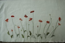 야생화자수(도안포함)-양귀비 : 네이버 블로그 | Embroidery works, Embroidery designs, Japanese embroidery