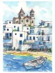 watercolor♥에 있는 sk님의 핀 | 어반 아트, 풍경화, 페인팅 아트