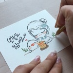 오전일 빡세게 마치고 늦은점심먹은 후 잠시 커피한잔하며.. 오후일정체크중입니다. 오늘도 모두 힘내요💕  #쏠쏘라 #손그림 #일러스트... 