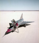 Convair YF-102 52-7994 on Rogers Dry Lake, Edwards Air Force Base, California. (San Diego Air and Space Museum Archive) | 비행기