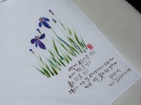 손수건에 시 - 김해진, 산수유 : 네이버 블로그 | 꽃그림, 손글씨, 수채화 삽화