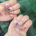 Korean Nail Art Idea #Smilingly Nail #마린네일 #스마일네일 #Akiwarinda in 2020 | Korean nail art, Acrylic nail art, Nail art