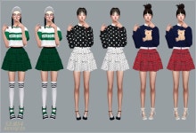 Gathering Tier Mini skirt_v2_pattern_개더링 티어 미니 스커트 패턴 버전_여자 치마 | Cheer skirts, Fashion, Sims 4