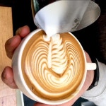 on Instagram: “/ 回不去的對流😢😢😢 - #freepour #barista #baristadaily #latte #latteart #라떼 #라떼아트 #ラテアート... 