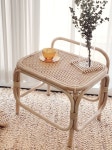 [SOMETHINGPLAY] Rattan stool table [썸띵플레이] 스퀘어 라탄 테이블 스툴 케인 티테이블 | 스툴, 테이블, 데코