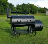 This is a 30 RD Special 4×4 smoker. This one is mounted on four 20 steel wagon wheels for easy moving. The 4x4 models are... 