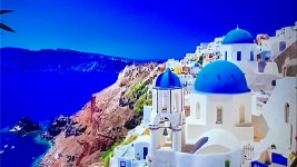 여행에 있는 능대강님의 핀 | 산토리니, 여행, 일러스트레이션