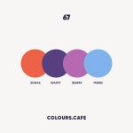 Colours/Colors cafe 在 Instagram 上发布：“#colour67 . #ed6146 #56407f #b569af #7fb3ee . #colors #color #colours #colour #palette... 