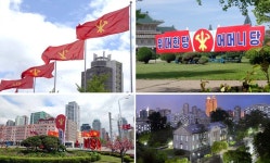 조선로동당 제7차대회를 맞이하는 수도 평양의 모습