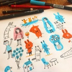 Pin by Mi Jung Kim on 캘라그래피 | Doodle illustration, Sketch book, Doodles