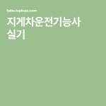 지게차운전기능사 실기 | 읽기