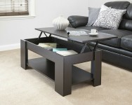 Modern Lift Up Top Coffee Table Storage Area Shelf Occasional Lap Top Dark Wood | Coffee table, Lift up coffee table, Wood lift... 