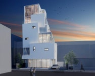 상암동 근린생활시설 -[SteP] – 건축사사무소 더함 | 정면 건축, 빌라 디자인, 모던 건축