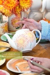 GAP Gardens - The completed dahlia design, hand painted onto a ... | 도자기