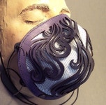 Playa dust mask in purple leather | 마스크