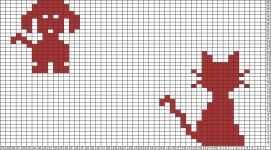 Tricksy Knitter Charts: cat (75023) by Jules | 패턴, 퀼트, 차트