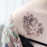 @sukza__art  #babyangeltattoo #angeltattoo #천사타투 #아기천사타투...,  Baby angel💕 By. @sukza__art  #babyangeltattoo... 