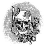 bailey_designs #art #design #illustration #digital #color #ink #inks #nature #surfing #scuba #ocean #octopus #skull #ma… | 사진... 